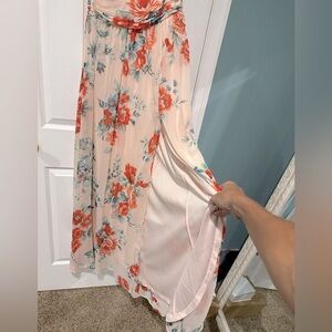 Lulu dress. Worn once. Small. High slit. Very flowy.